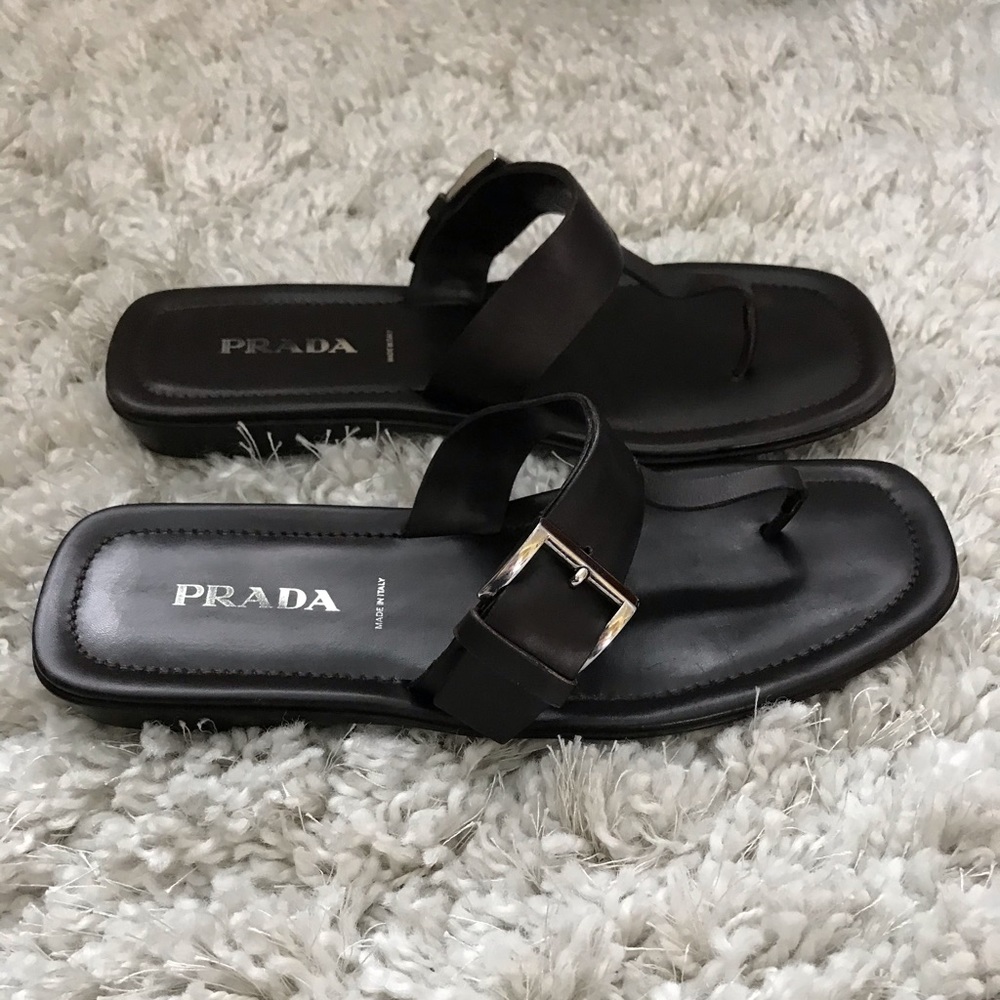 PRADA leather sandals